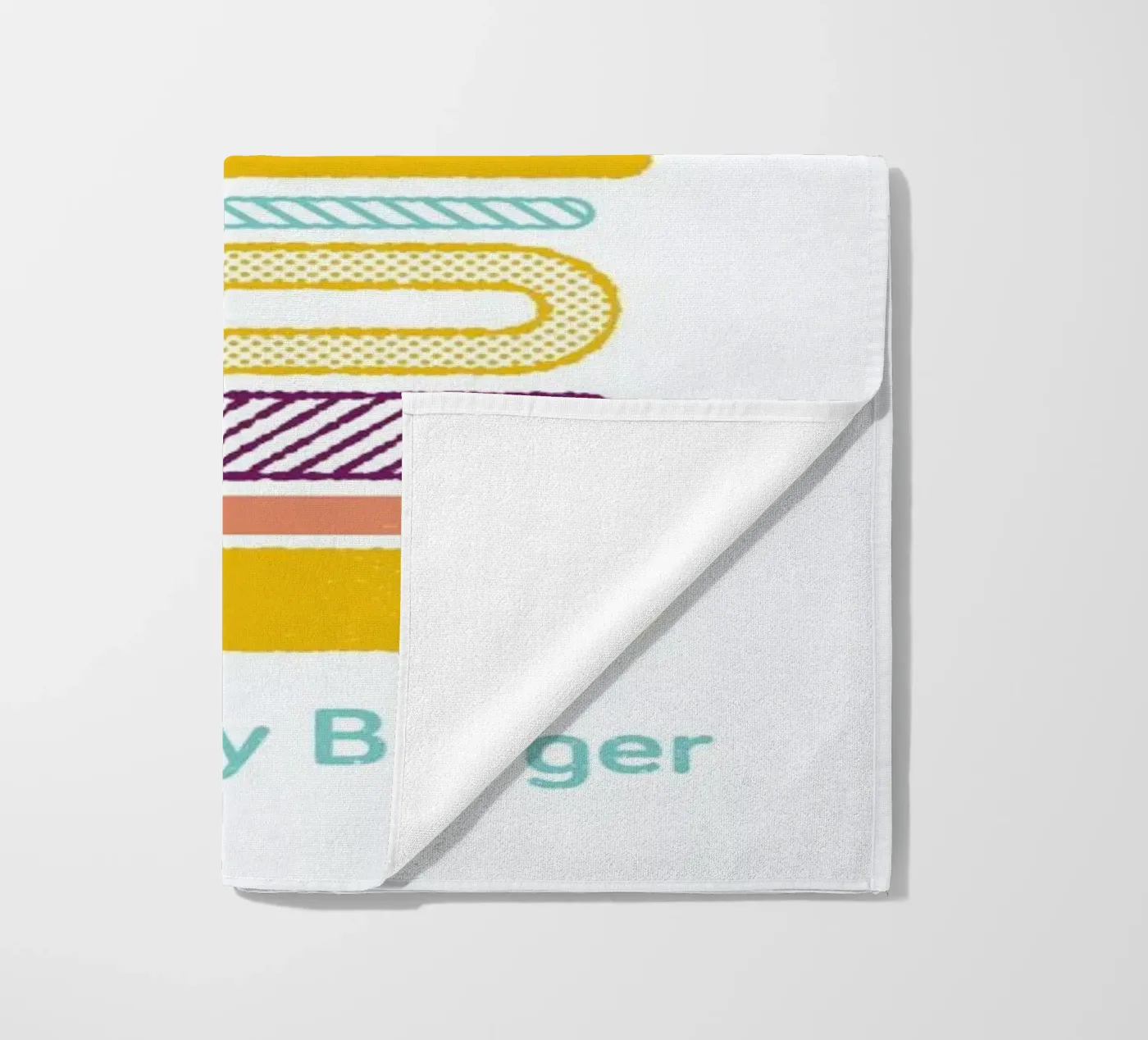 Burger beach towel by Chris Wharton