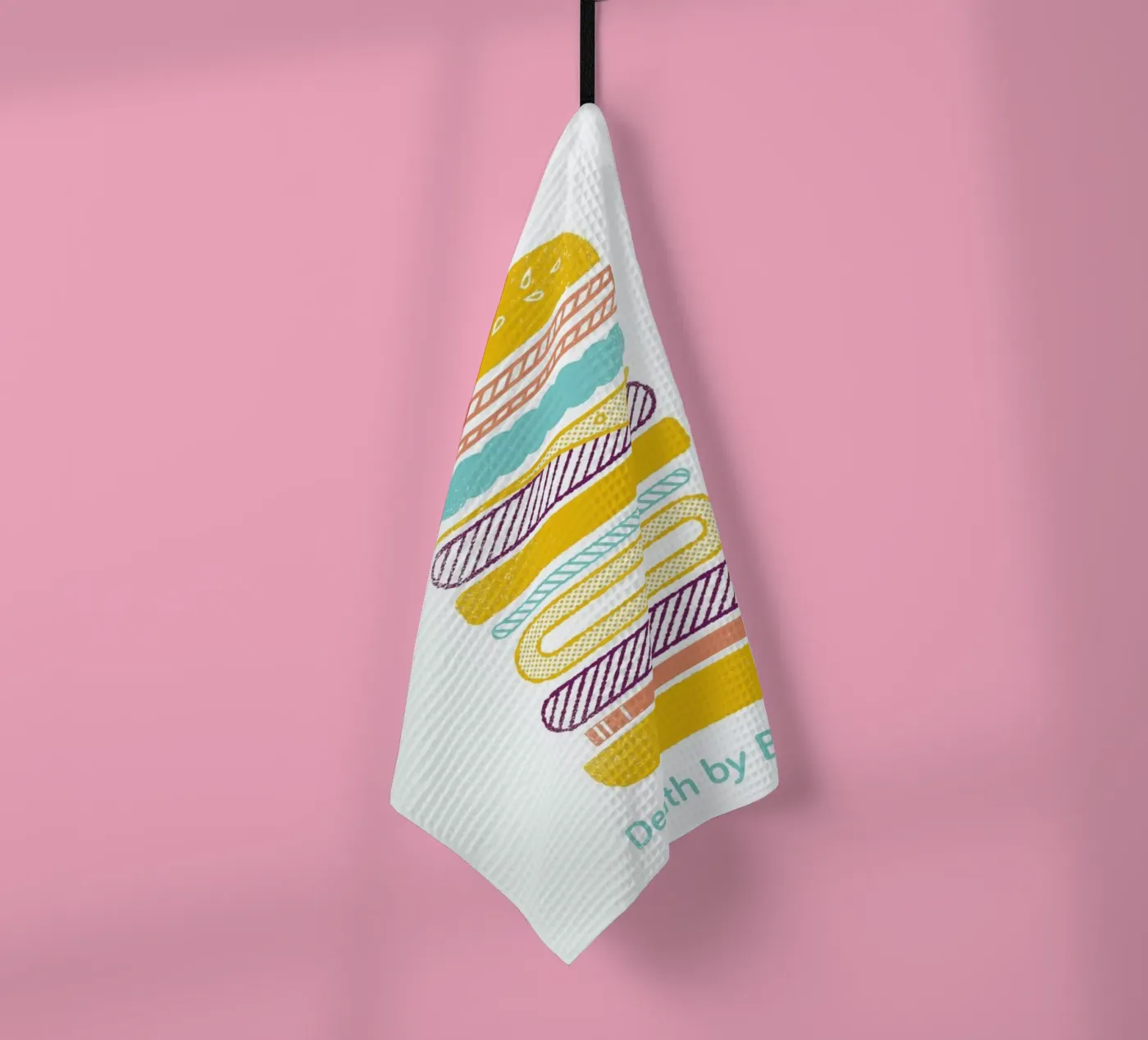 Burger tea towel by Chris Wharton