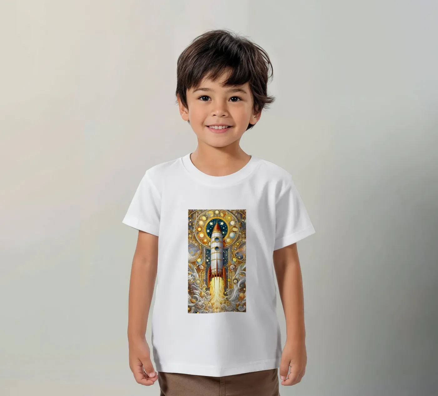 Rocket kinder t-shirt van Art-Nouveau-Dsg