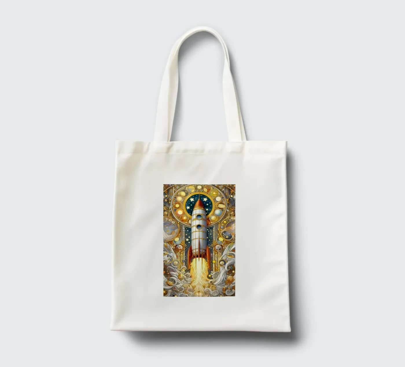 Rocket tote bag by Art-Nouveau-Dsg