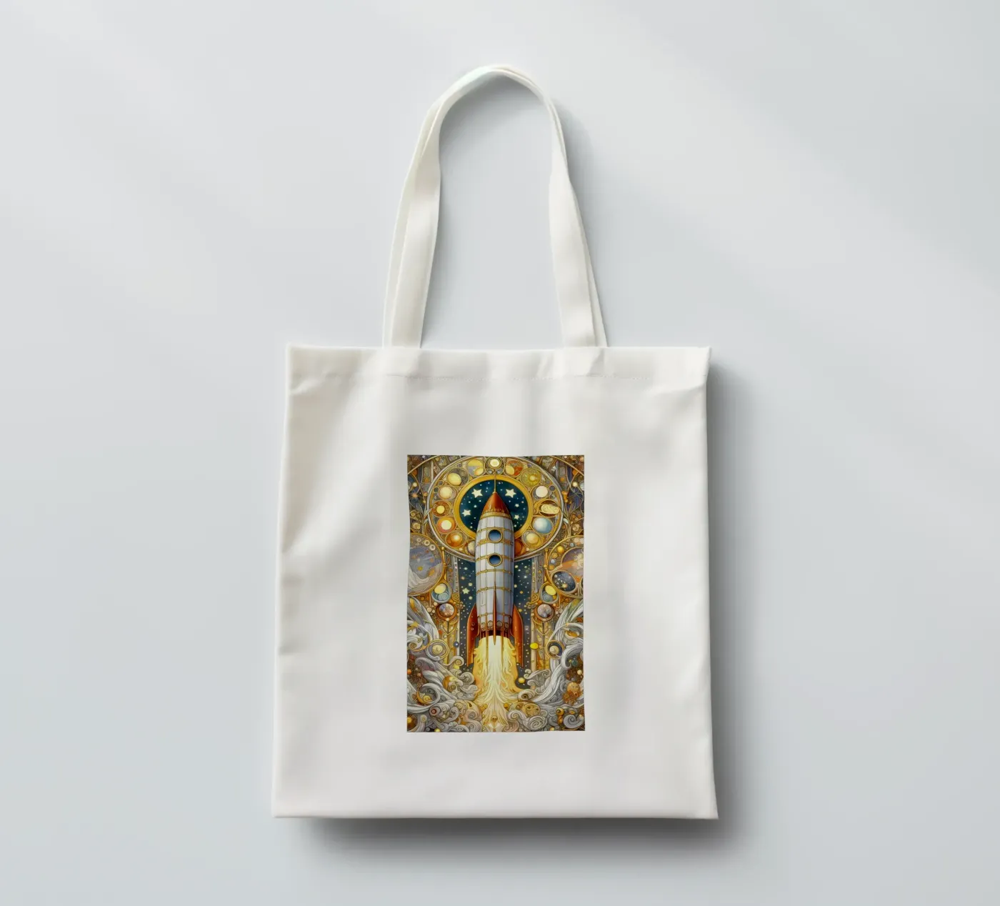 Rocket tote bag by Art-Nouveau-Dsg