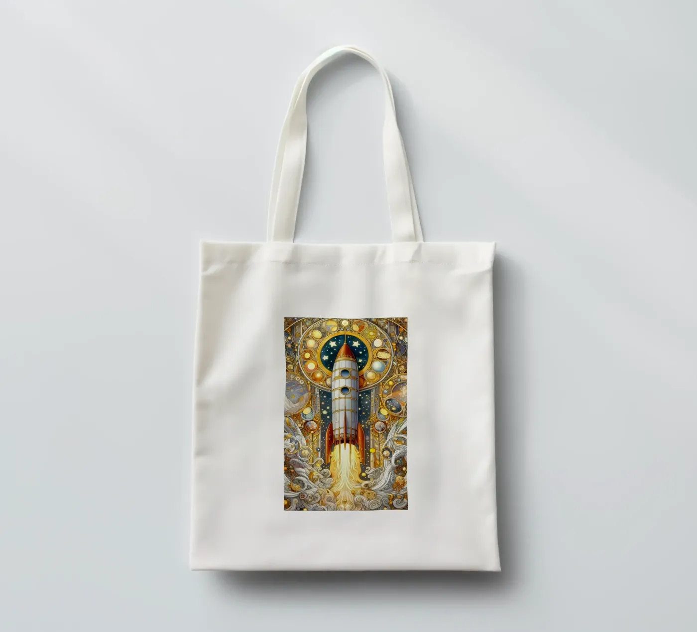Rocket tote bag by Art-Nouveau-Dsg