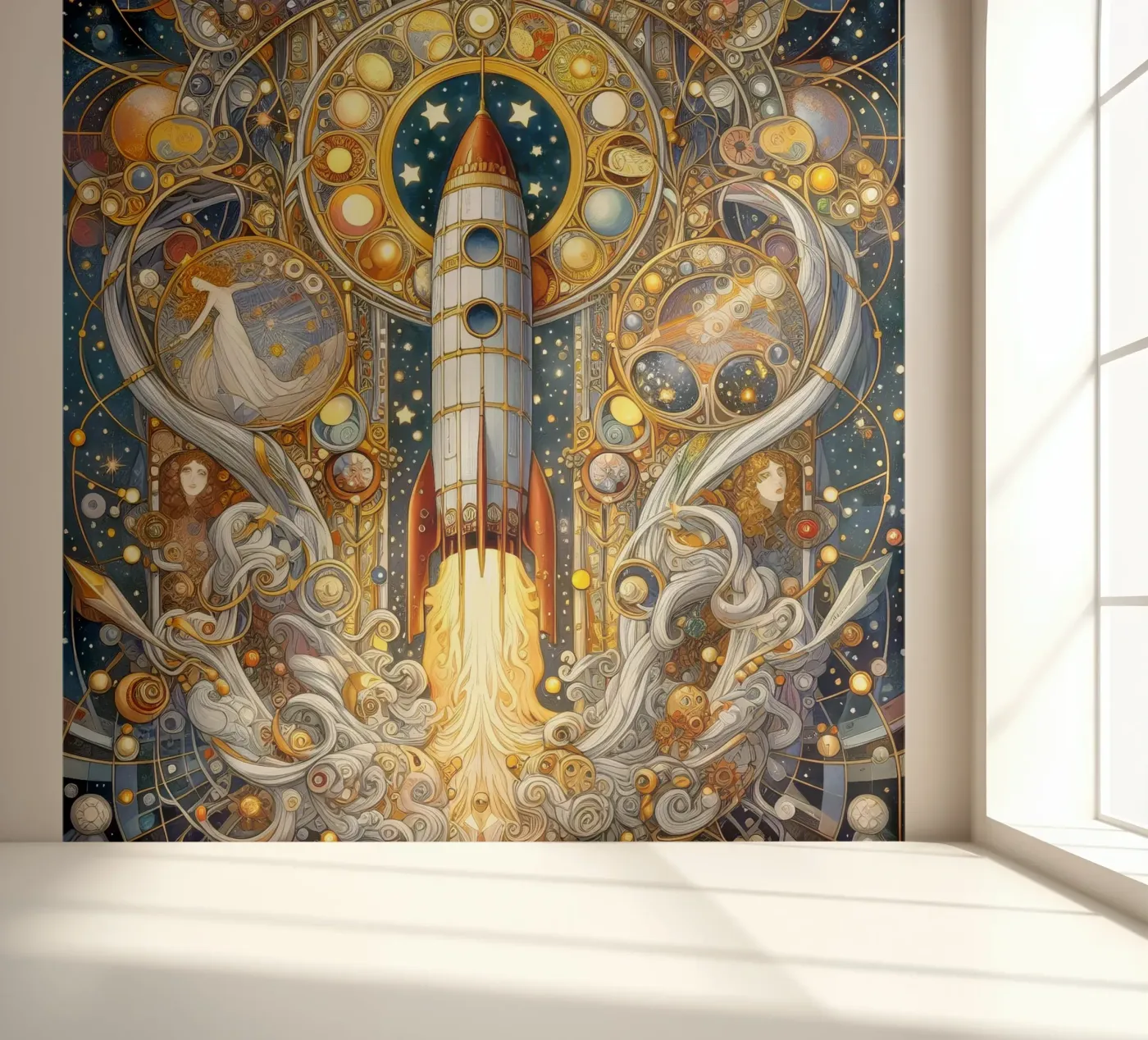 Raket fotobehang van Art-Nouveau-Dsg