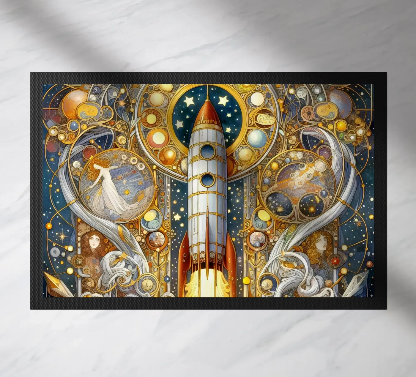 Raket deurmat van Art-Nouveau-Dsg