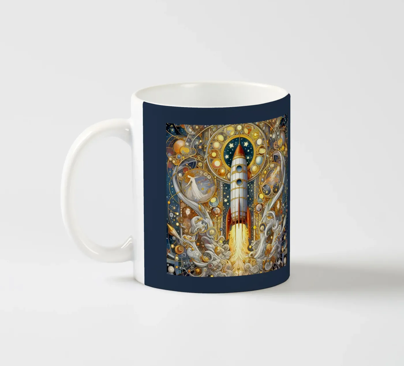 Rocket tazza in ceramica da Art-Nouveau-Dsg