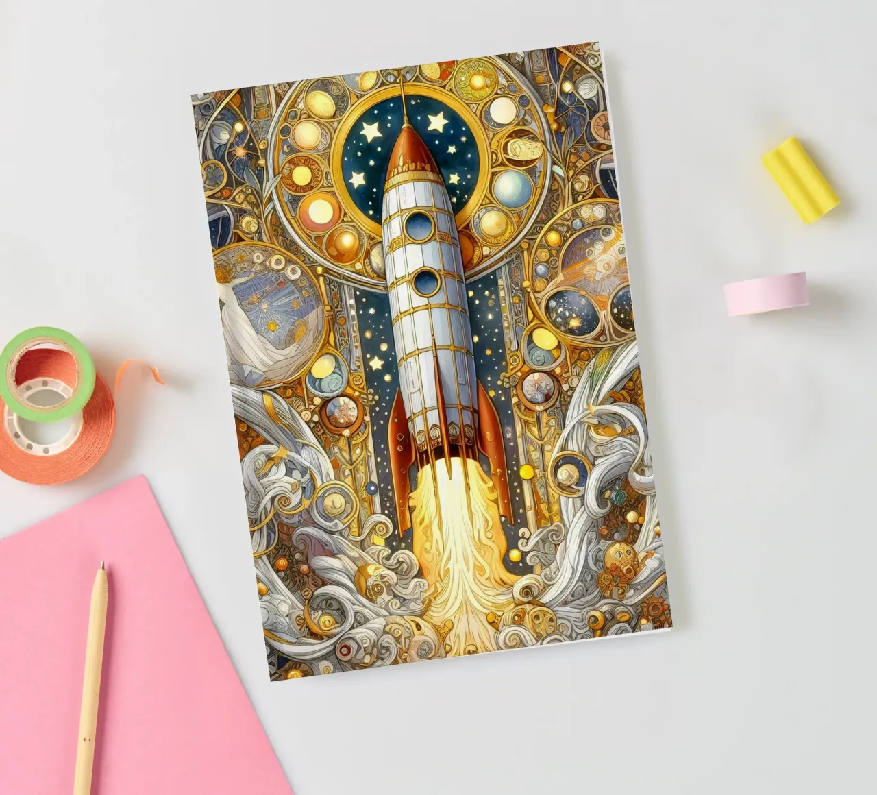 Rocket notebook by Art-Nouveau-Dsg