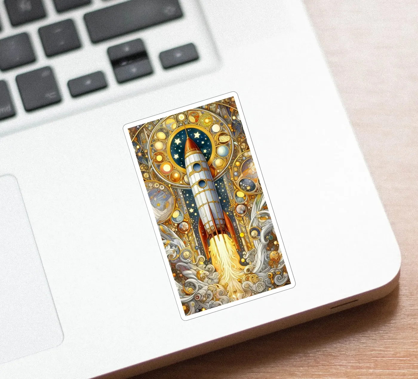 Rocket autocollant de Art-Nouveau-Dsg