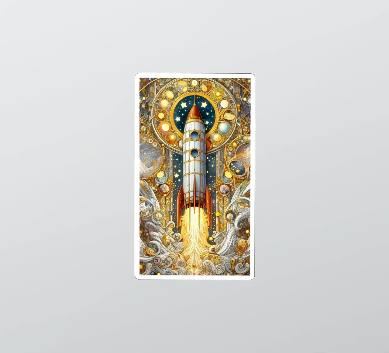 Rakete Sticker von Art-Nouveau-Dsg