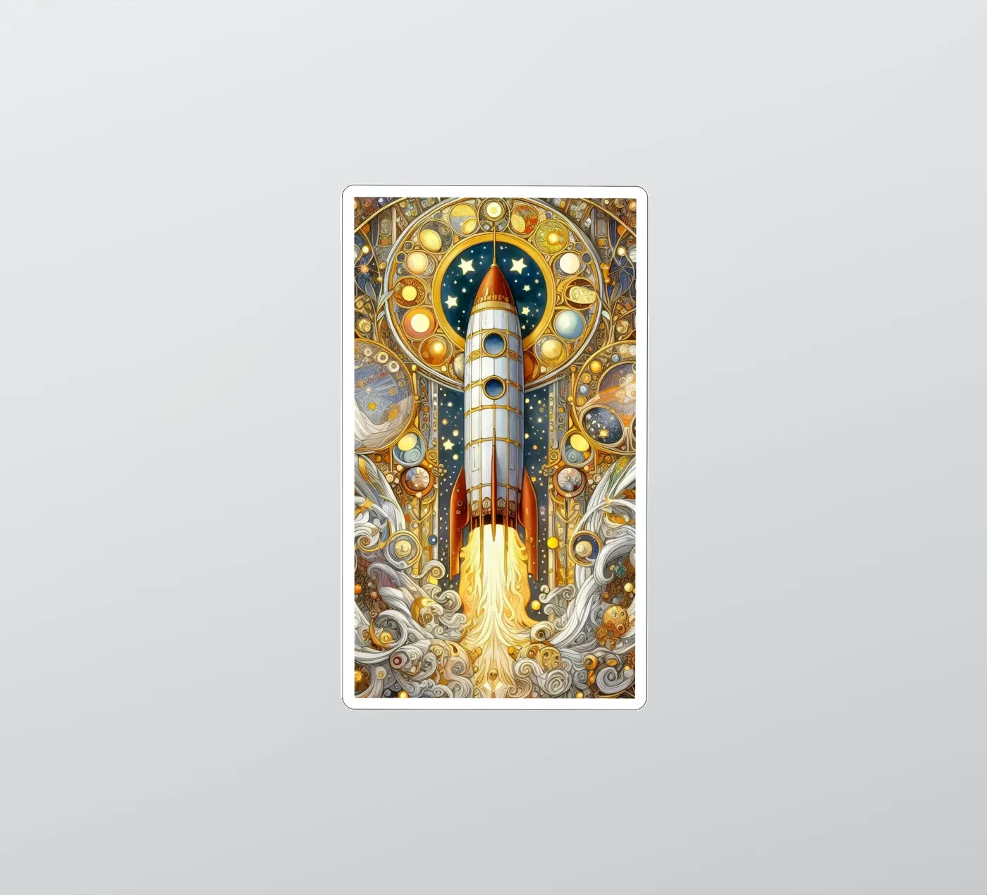 Rocket autocollant de Art-Nouveau-Dsg