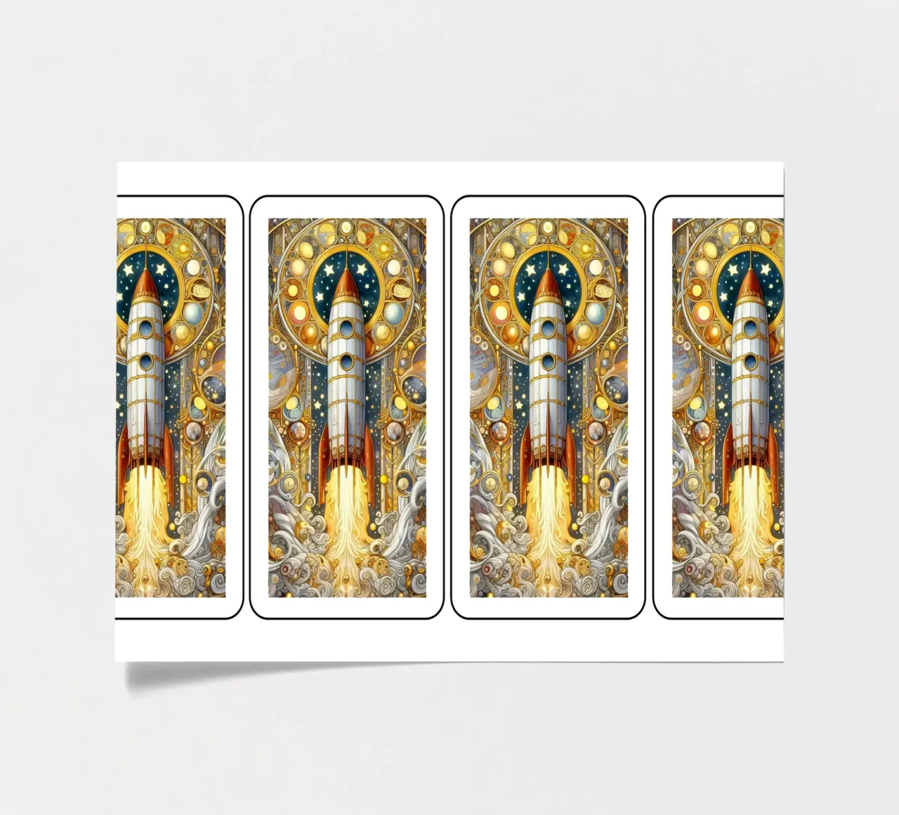 Rocket sticker sheet by Art-Nouveau-Dsg