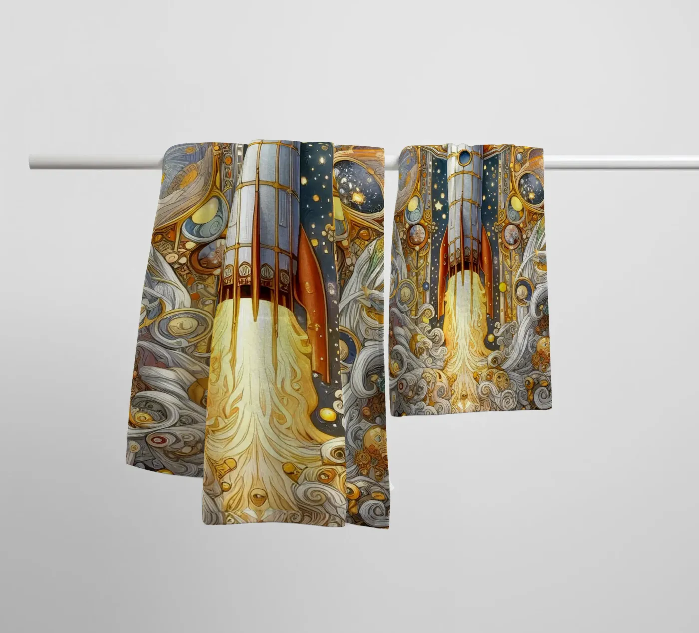 Raket badhanddoek van Art-Nouveau-Dsg