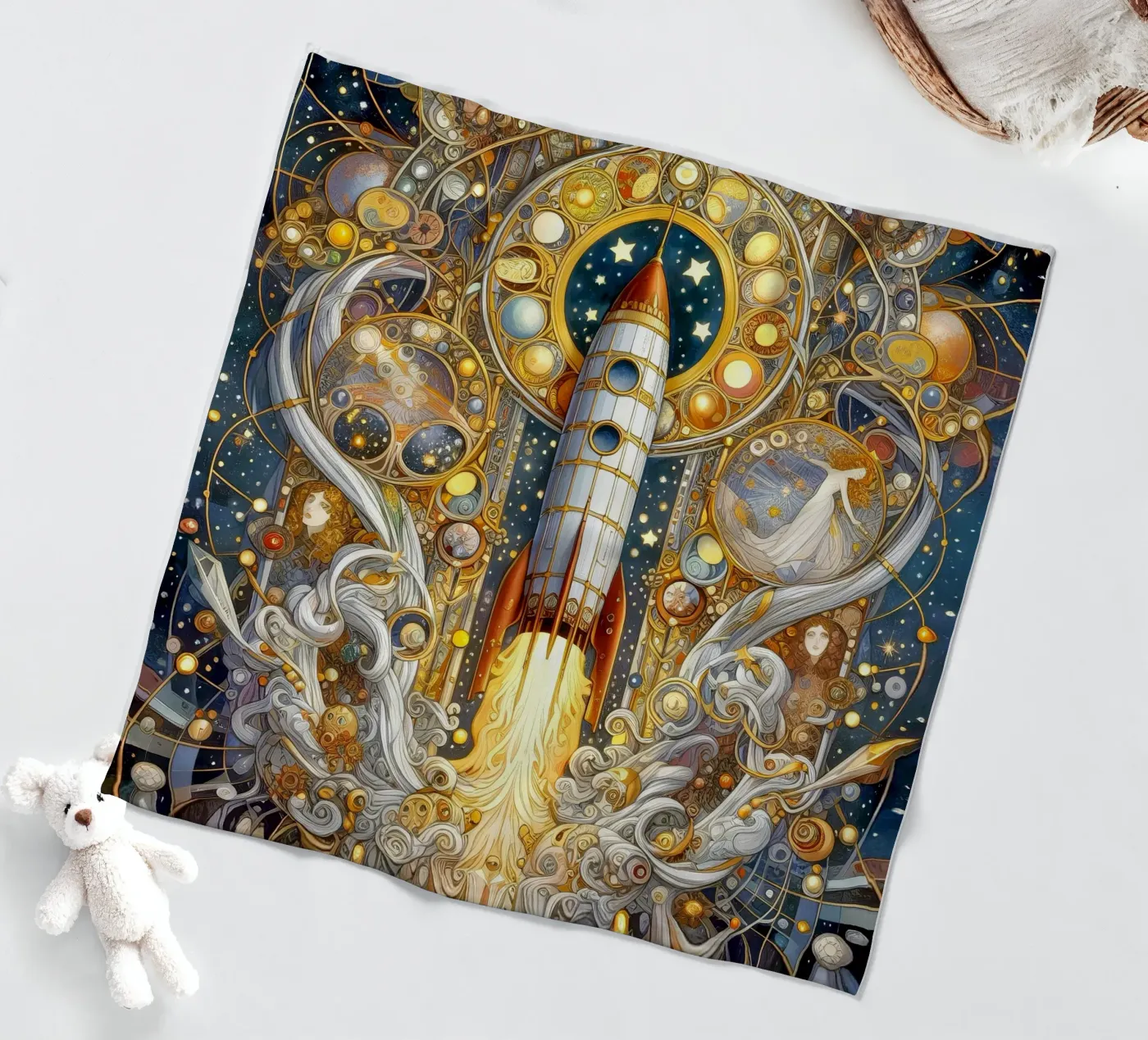 Razzo coperta in pile da Art-Nouveau-Dsg