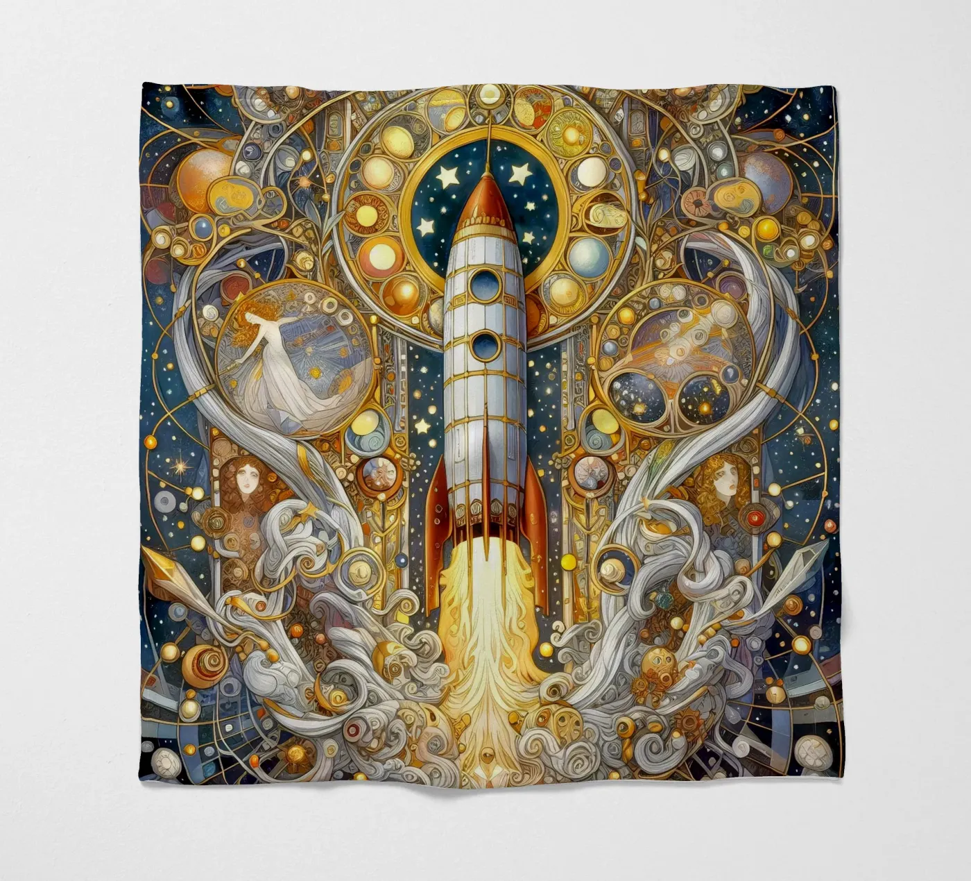 Rocket Fleecedecke von Art-Nouveau-Dsg