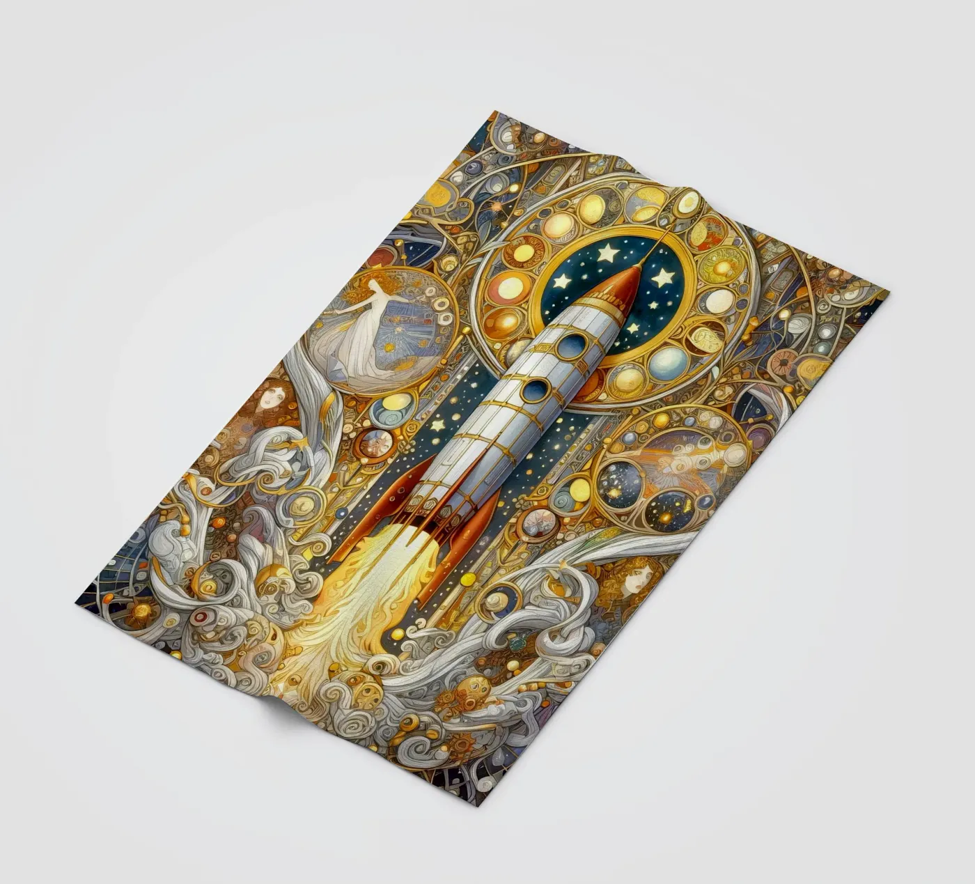 Rocket Fleecedecke von Art-Nouveau-Dsg