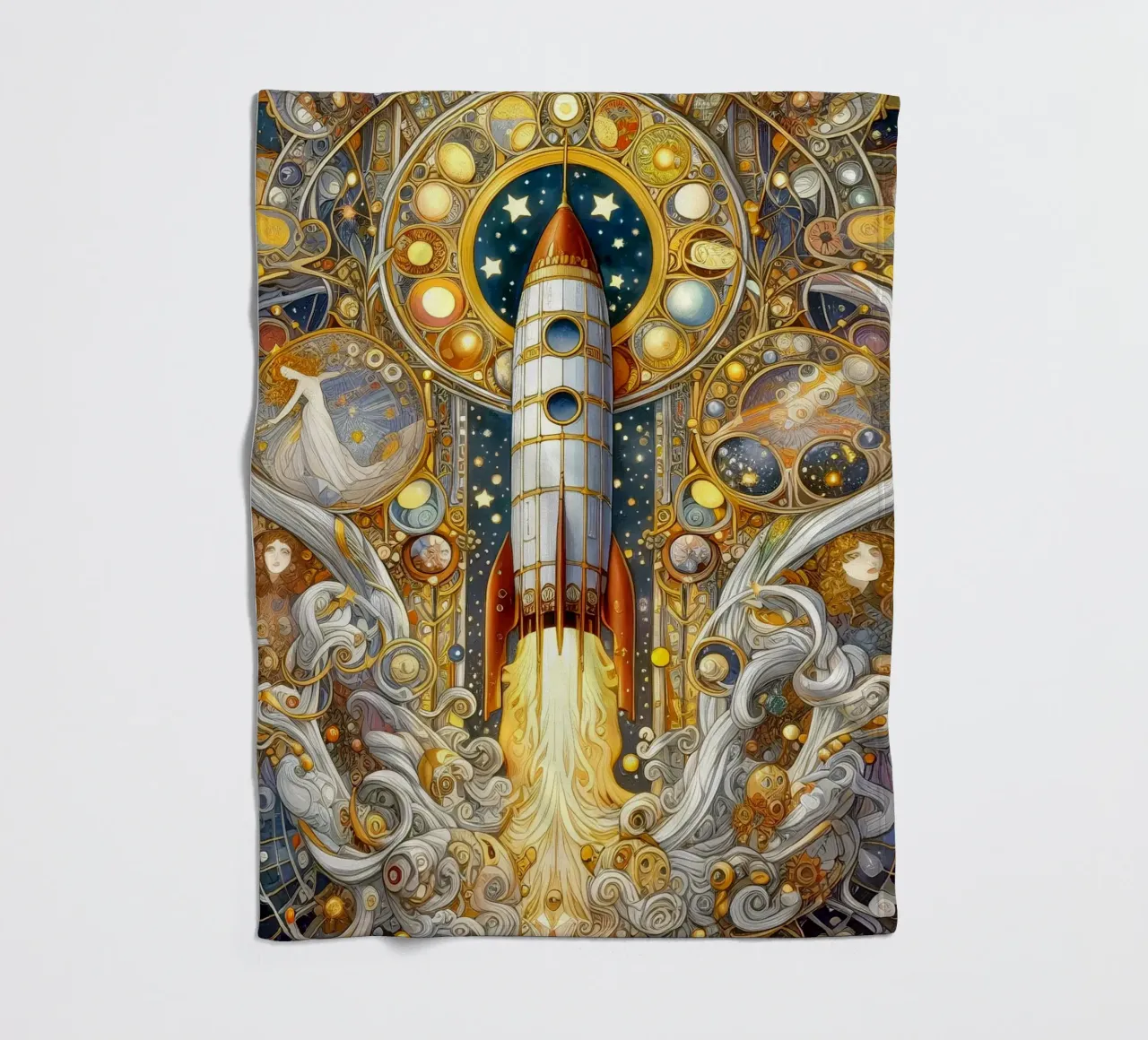 Razzo coperta in pile da Art-Nouveau-Dsg