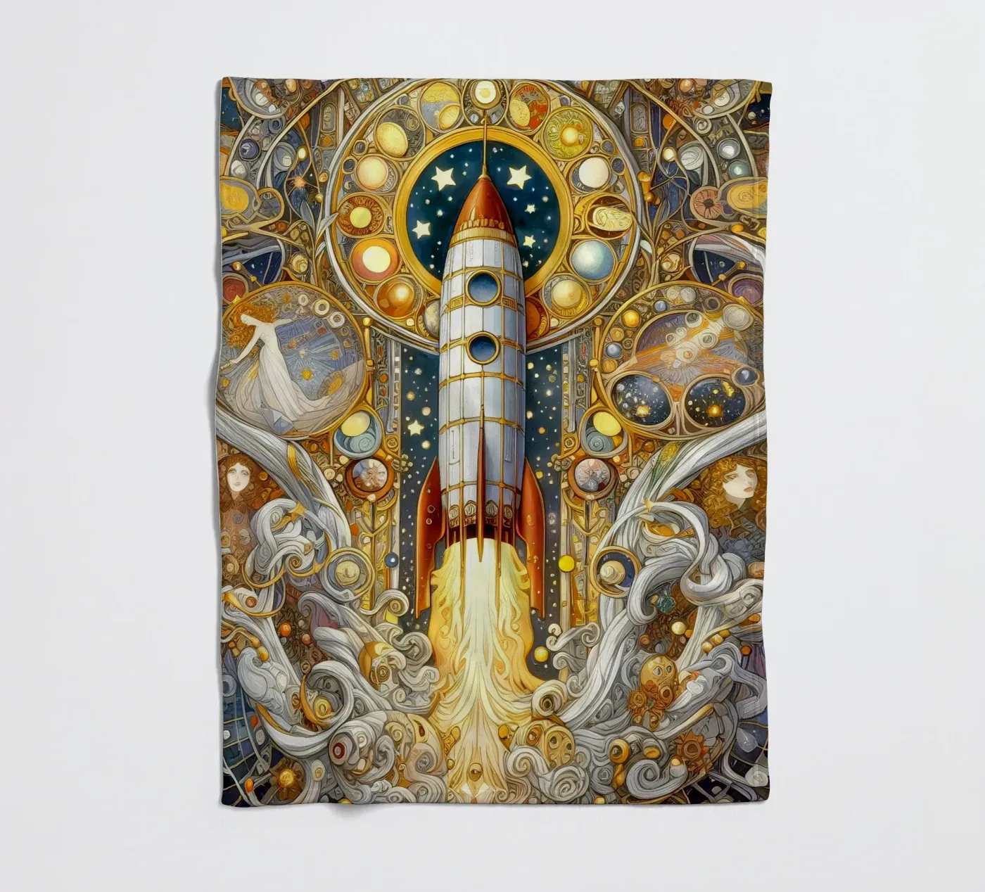 Razzo coperta in pile da Art-Nouveau-Dsg
