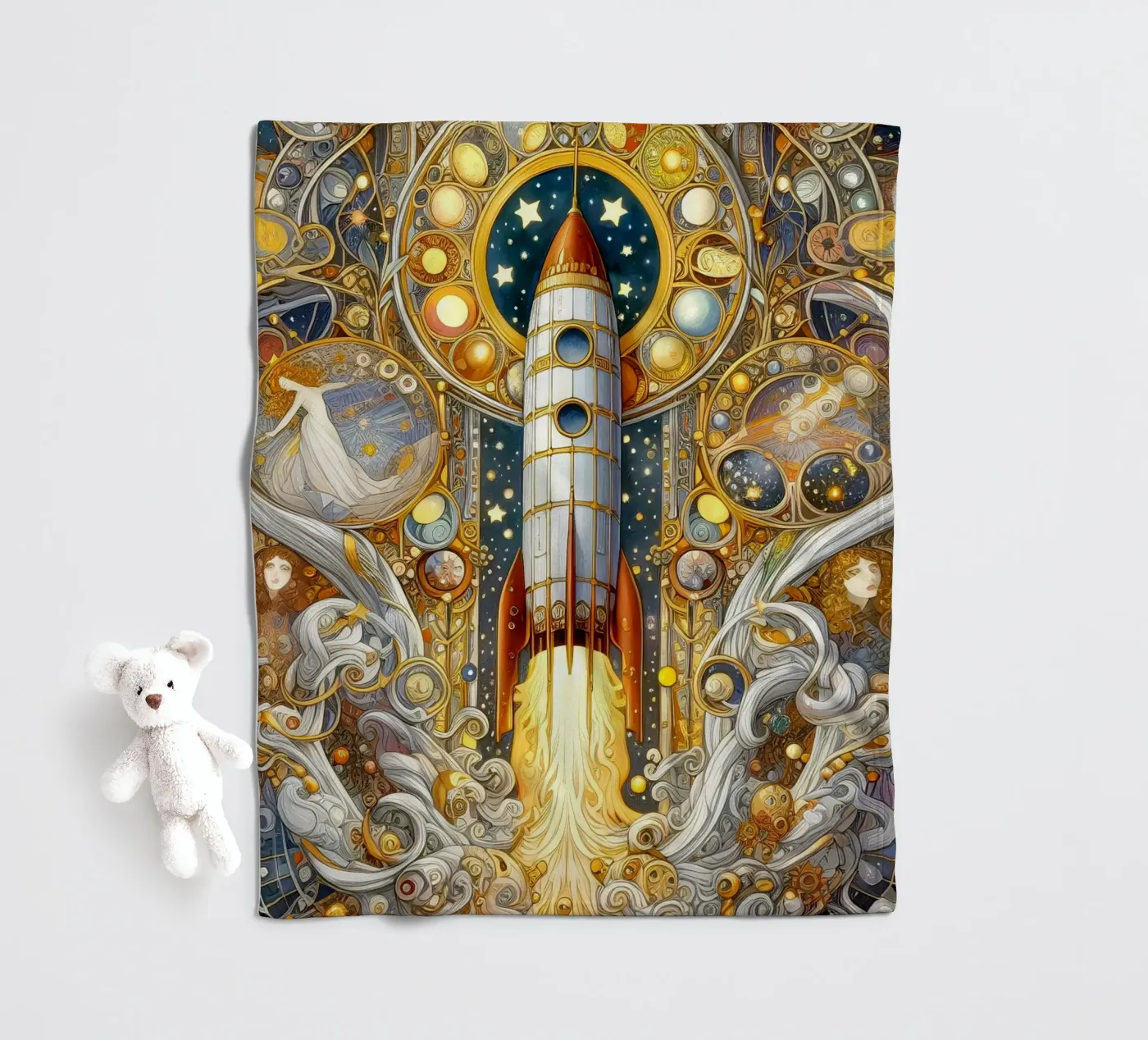 Razzo coperta in pile da Art-Nouveau-Dsg