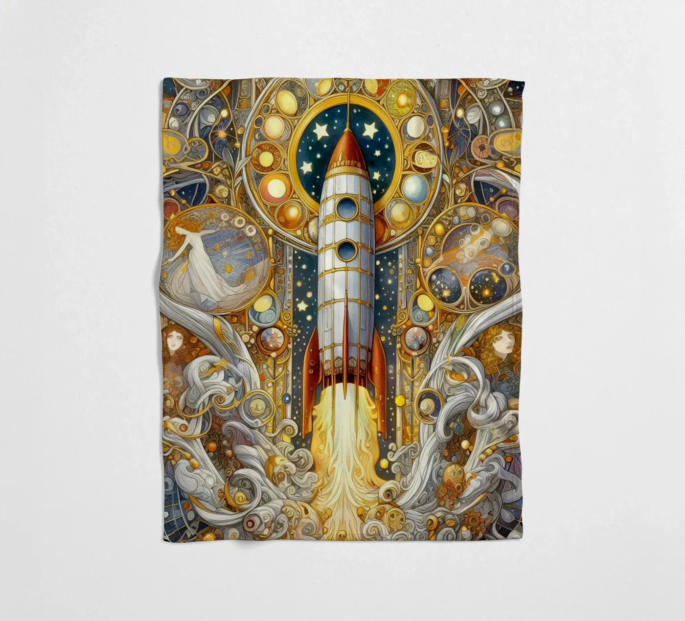 Razzo coperta in pile da Art-Nouveau-Dsg