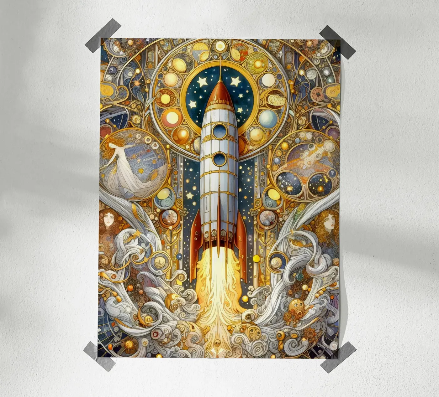 Rocket Poster von Art-Nouveau-Dsg