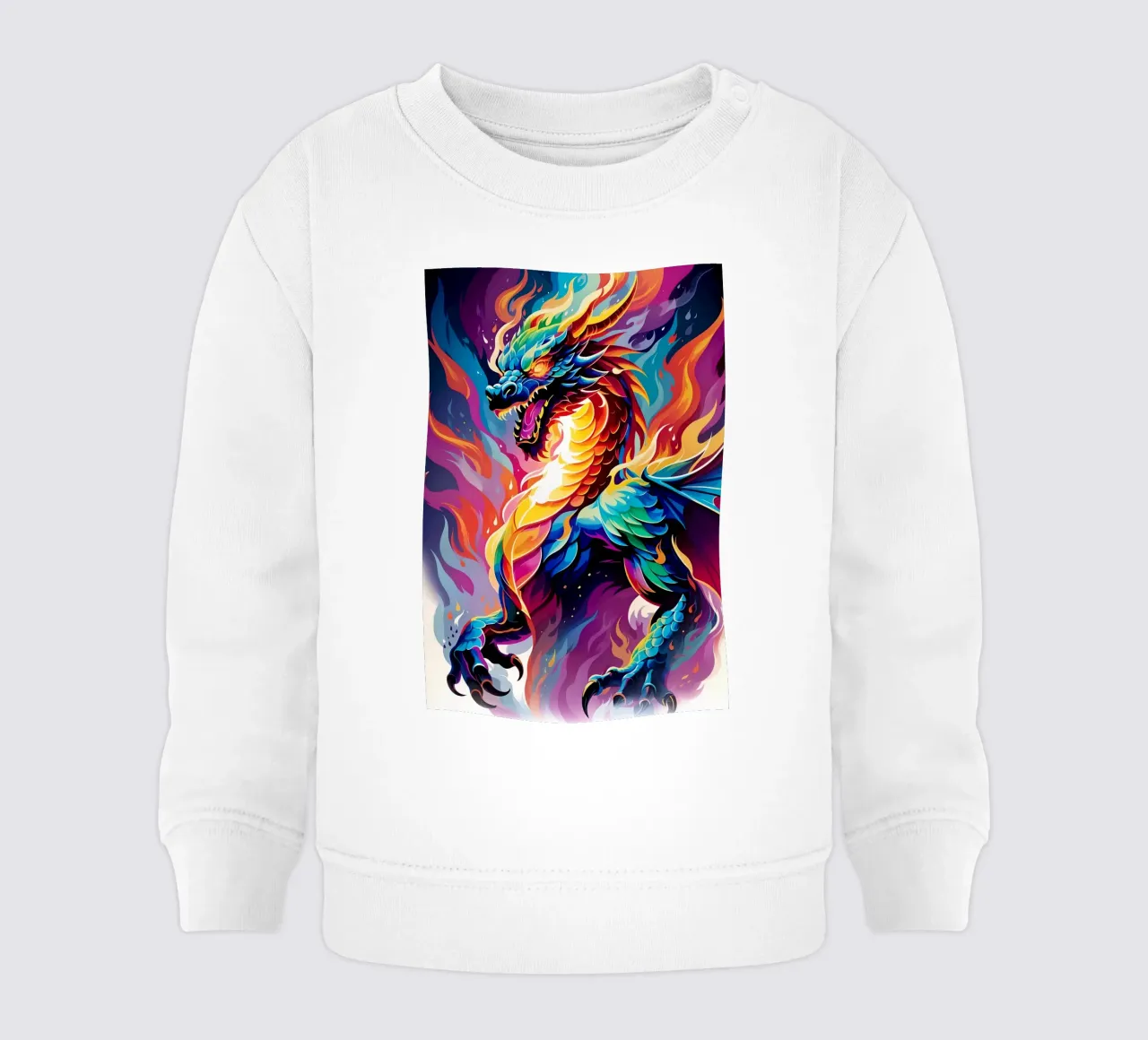 Drago neon pop art felpa neonato da MakArena