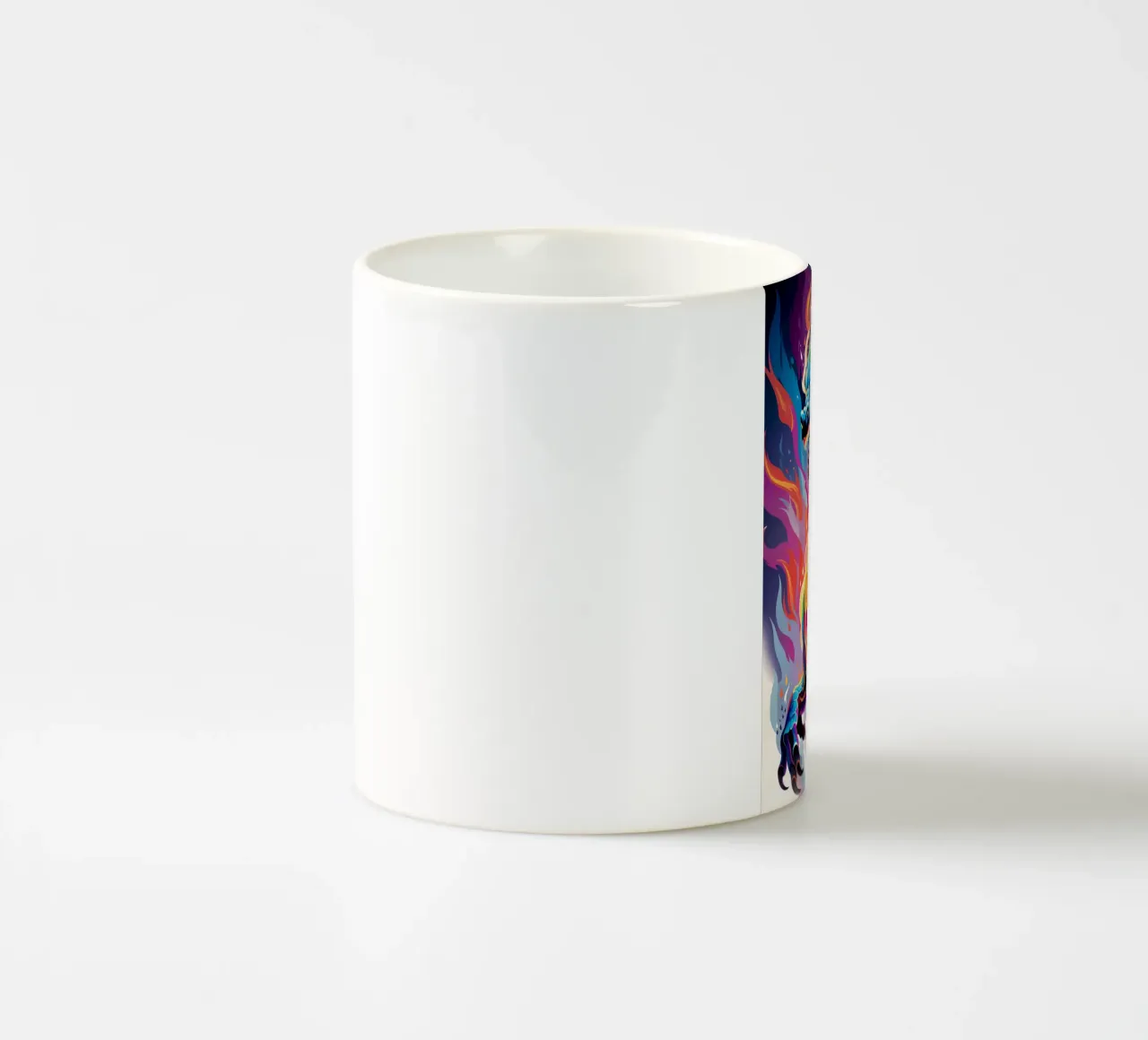 Drago neon pop art tazza in ceramica da MakArena