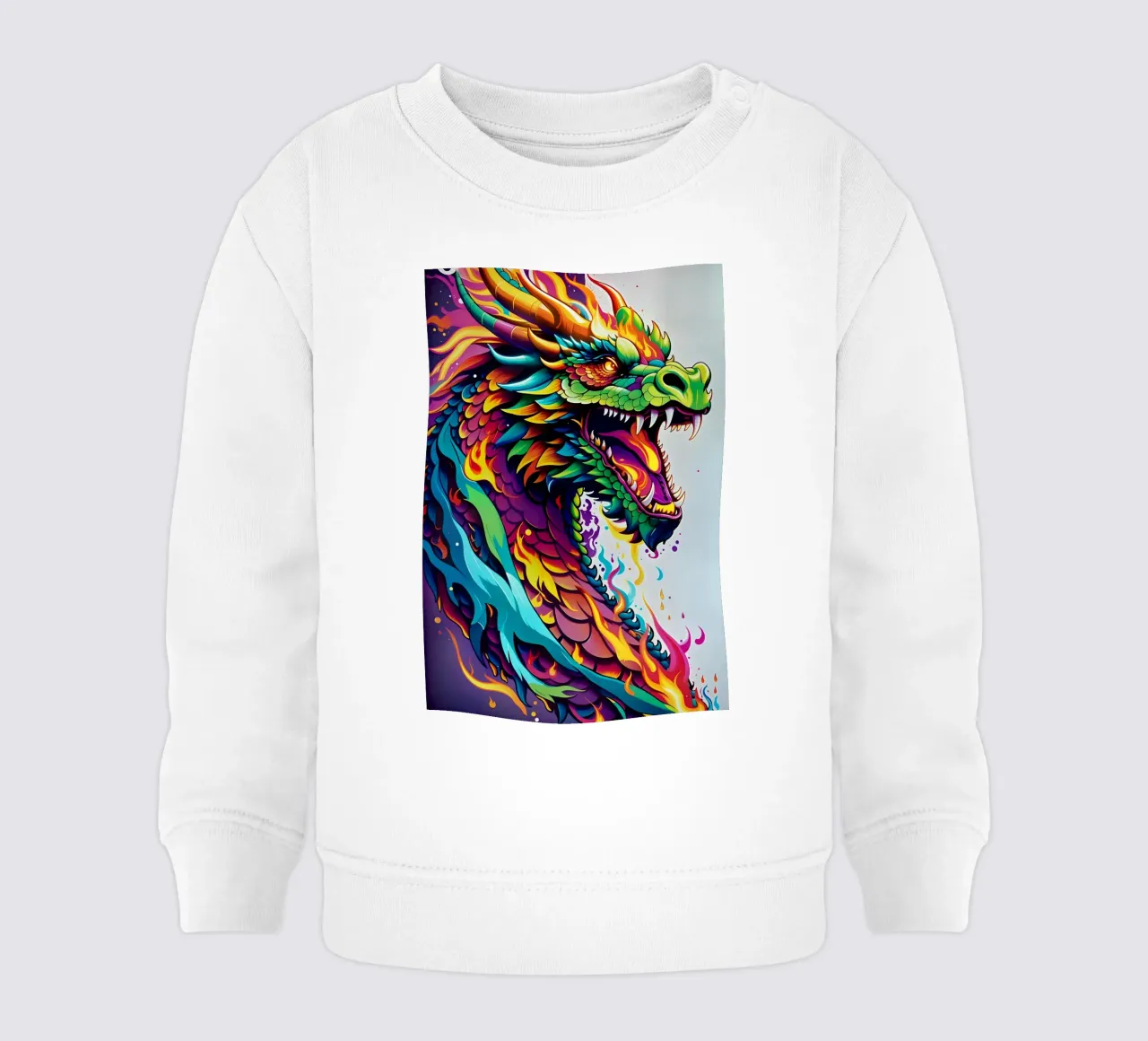 Dragon portrait neon graffiti wpap felpa neonato da MakArena