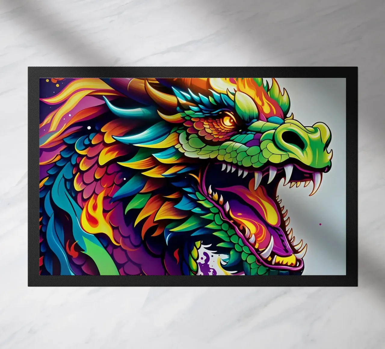 Dragon portrait neon graffiti wpap zerbino da MakArena
