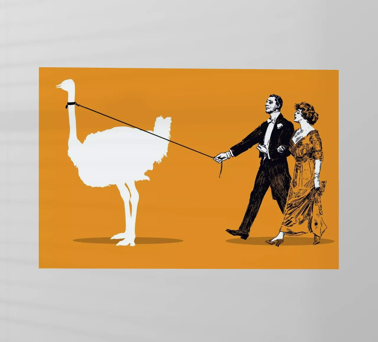 Walking The Ostrich pellicola backlit da Rob Art | Illustration