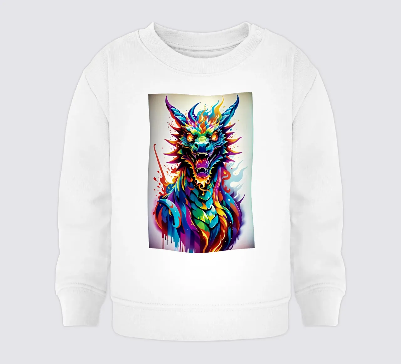 Ritratto del drago al neon wpap felpa neonato da MakArena