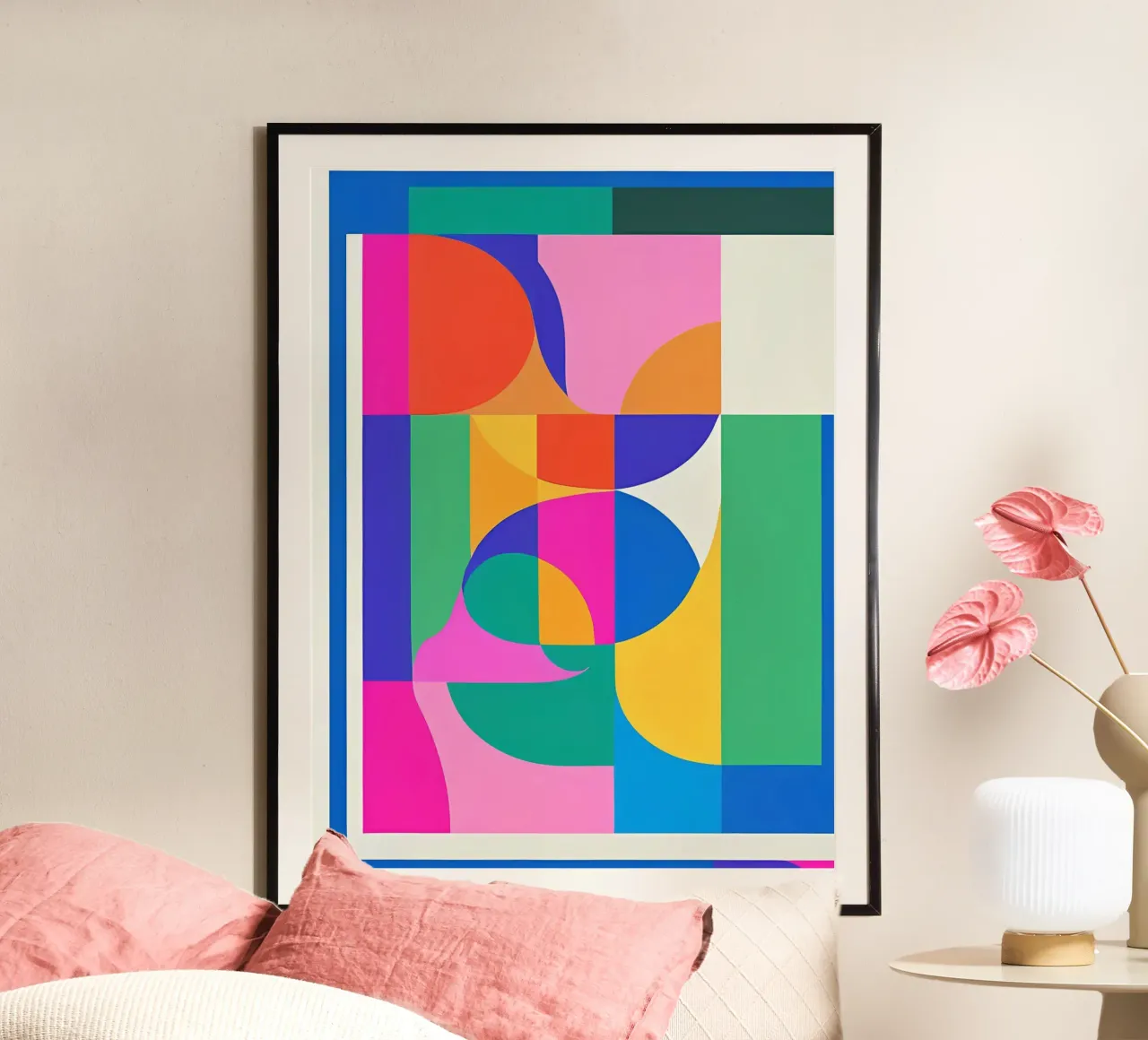 Flessibile - Serie 22 poster con telaio in legno da Atelier-88