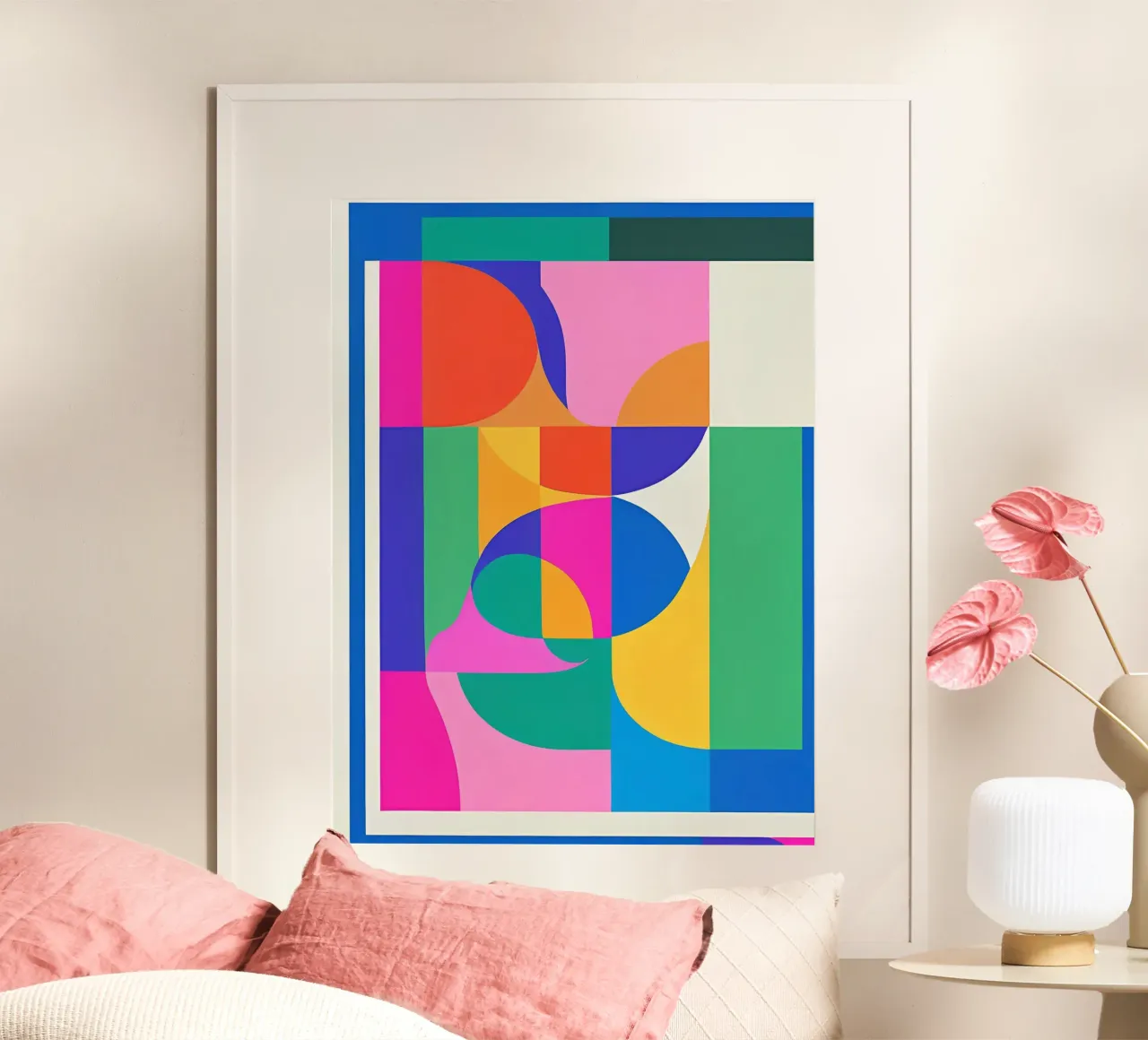 Flessibile - Serie 22 poster con telaio in legno da Atelier-88