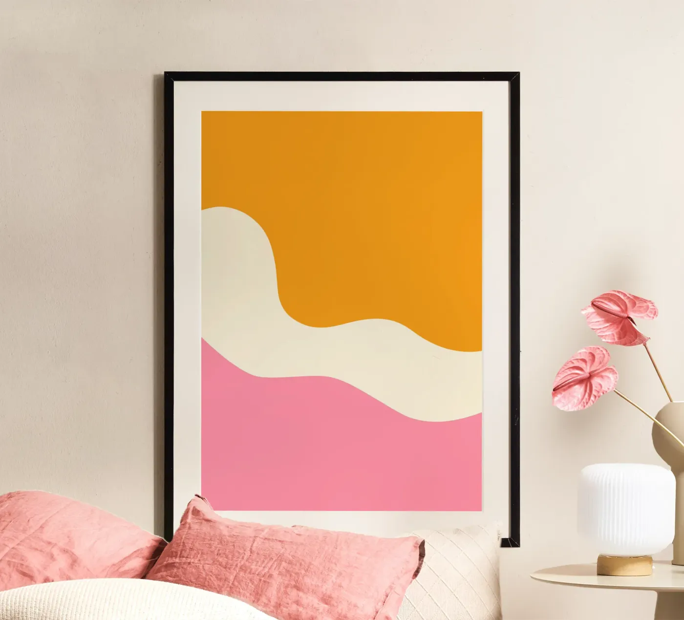 Warm retro pink poster da BAINAI