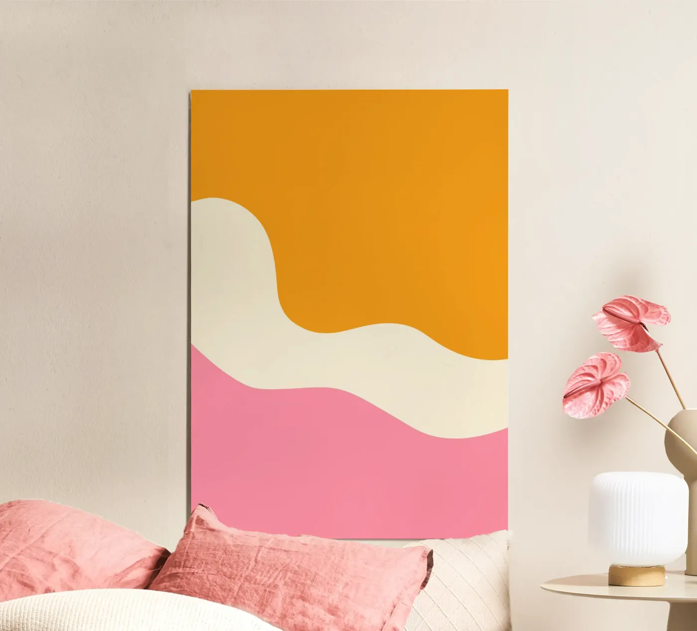Warm retro pink poster da BAINAI