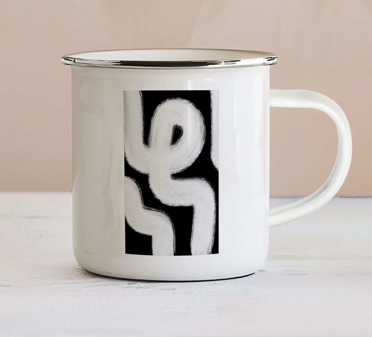 Abstract Brush I tazza in smalto da BAINAI