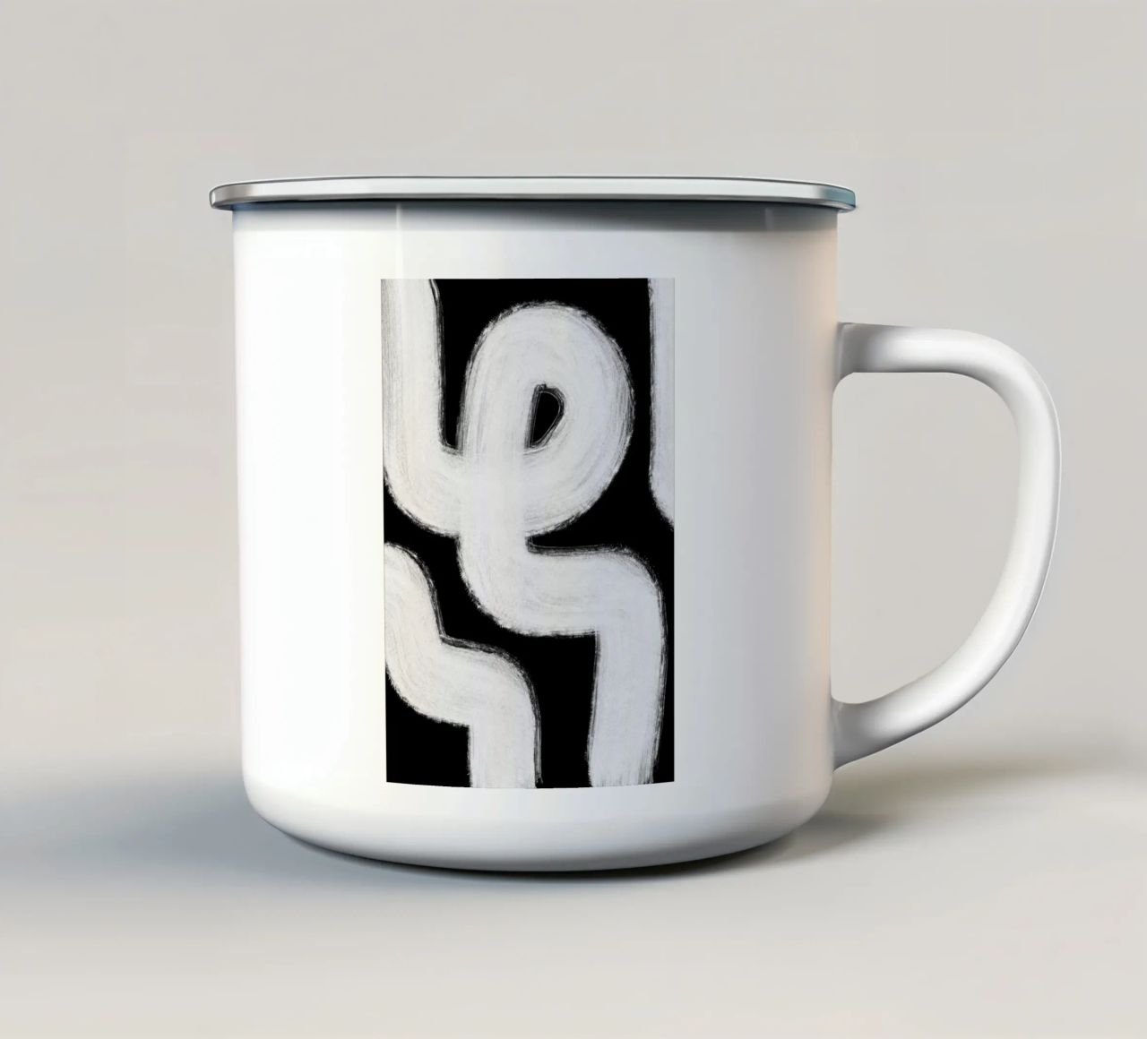 Abstract Brush I tazza in smalto da BAINAI