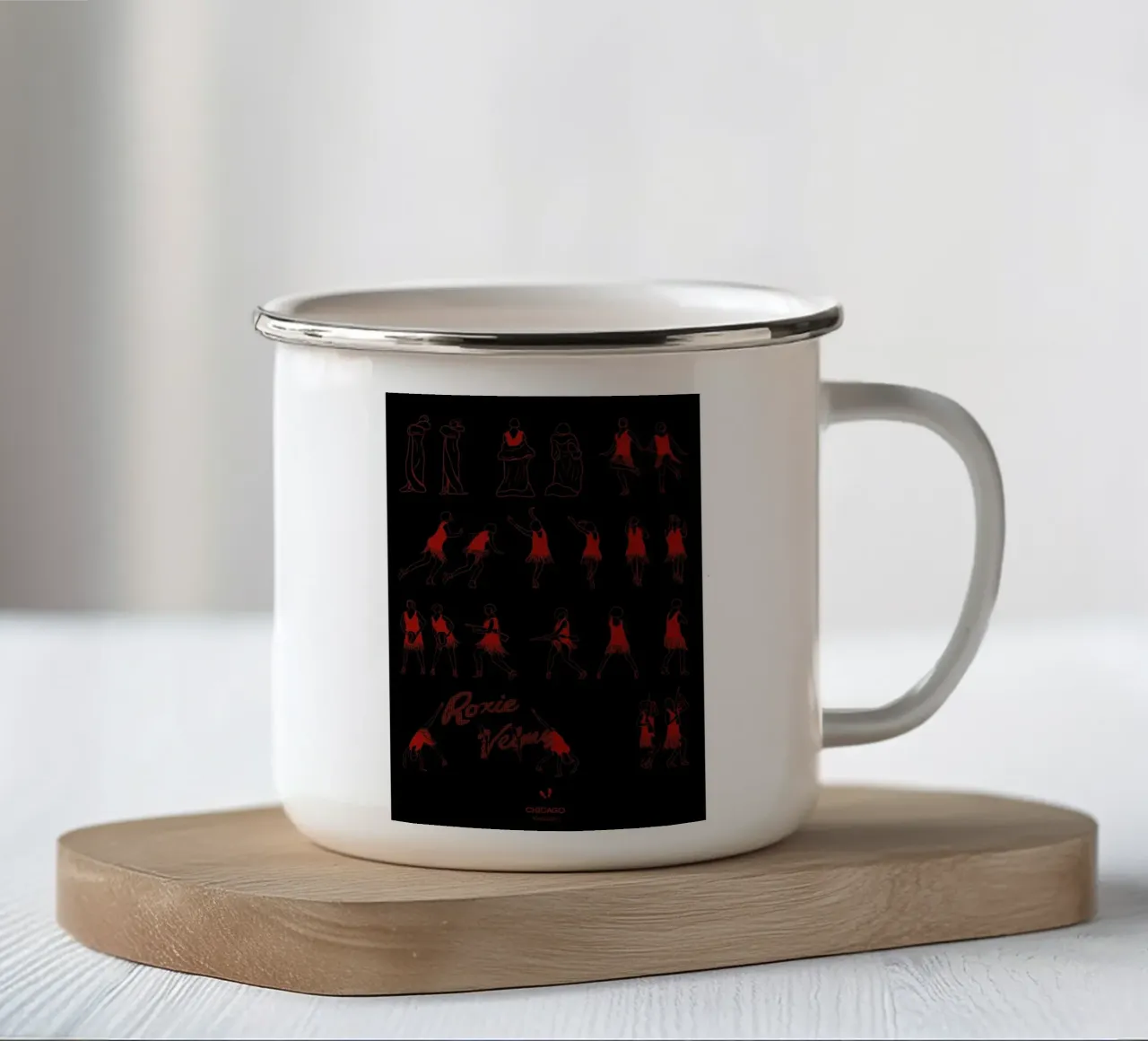 Chicago - Nowadays tazza in smalto da Niege Borges