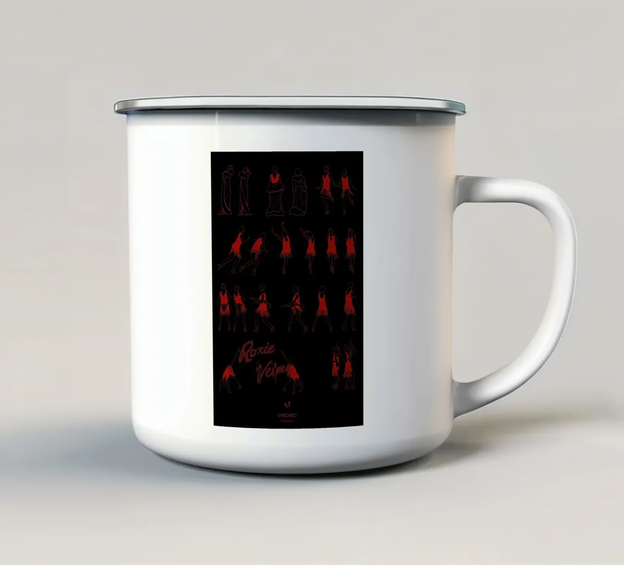 Chicago - Nowadays tazza in smalto da Niege Borges
