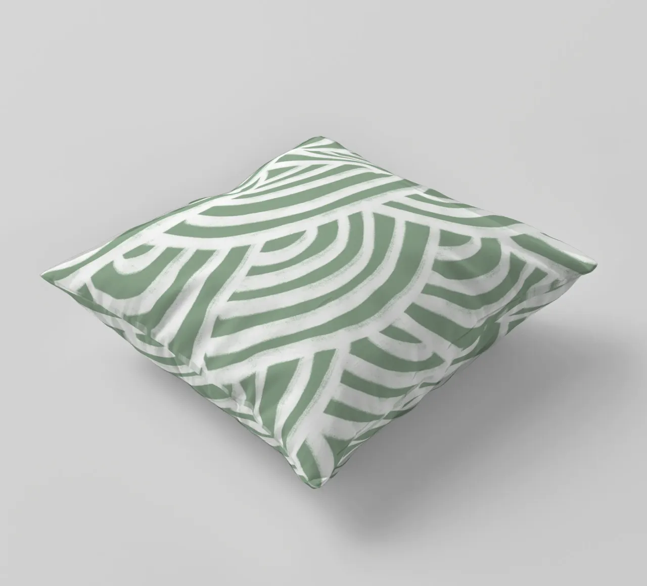 Line study II - green cuscino da BAINAI