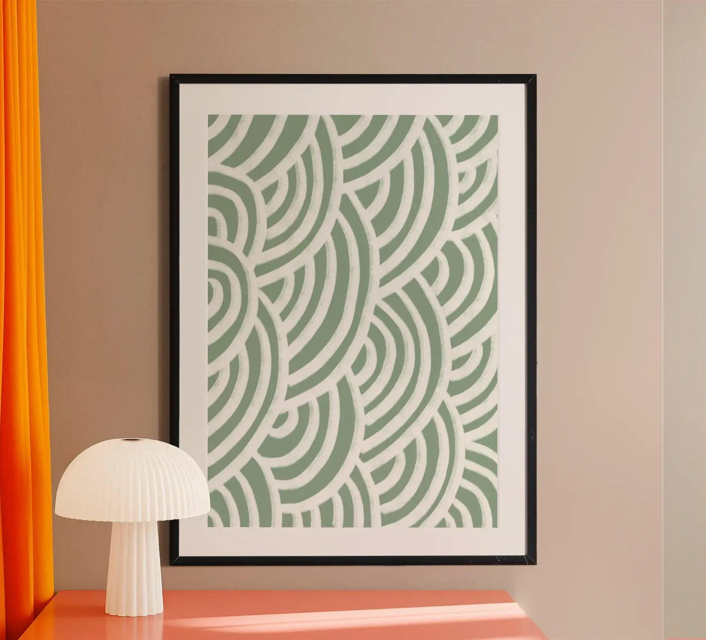 Line study II - green poster da BAINAI