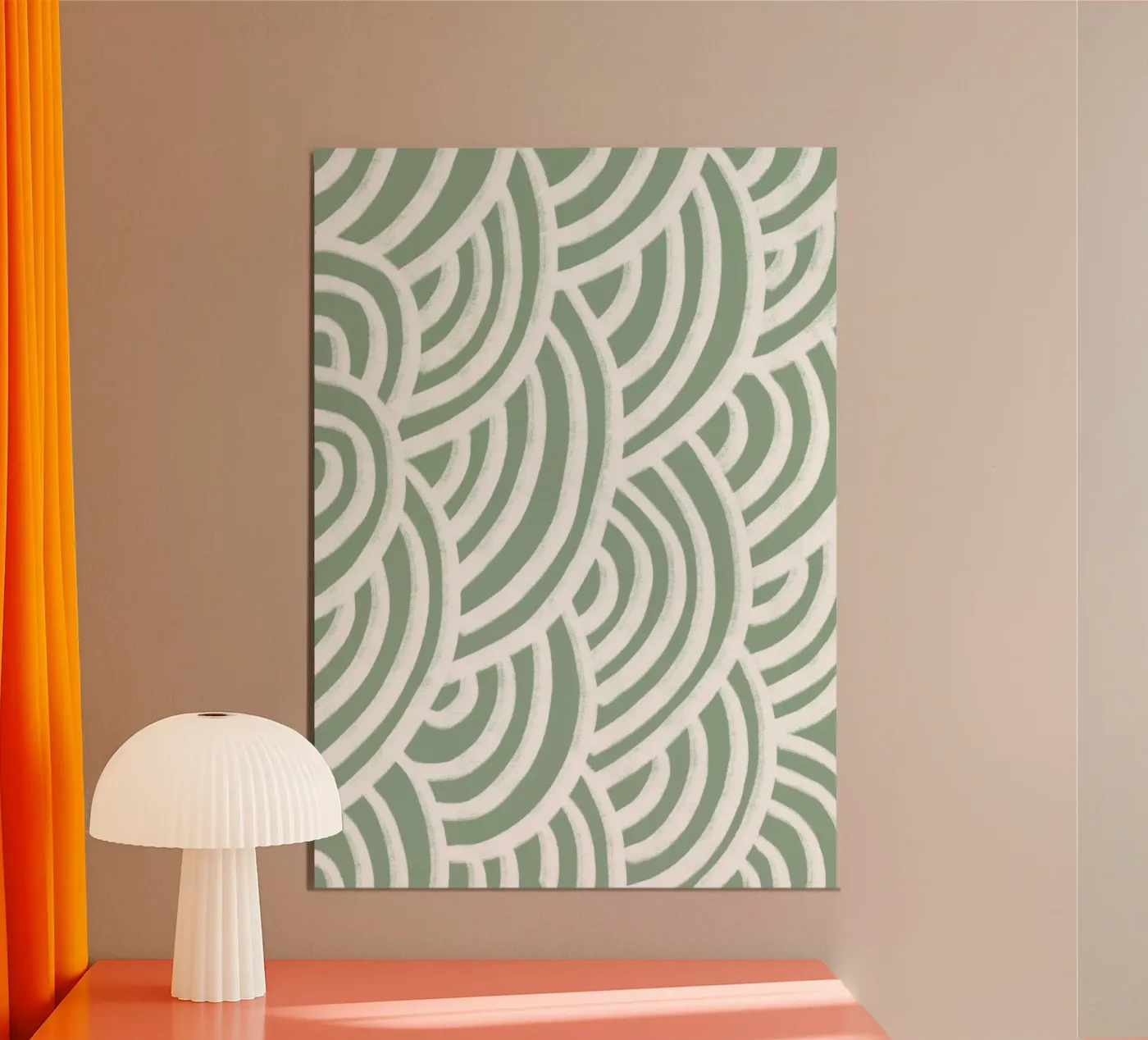Line study II - green poster da BAINAI