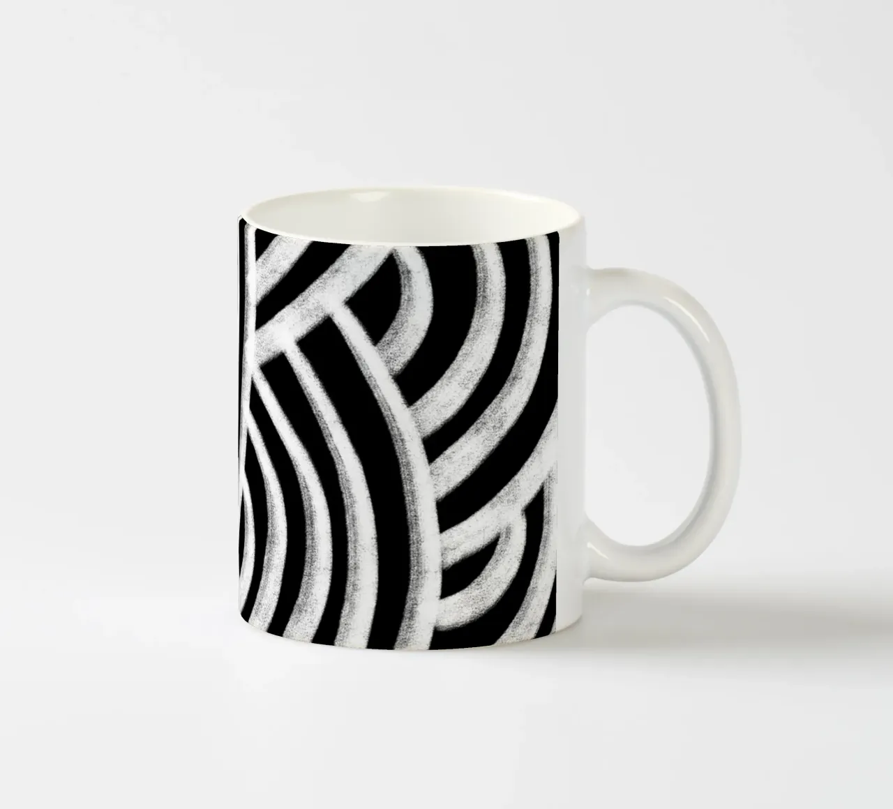 Line study II - black tazza in ceramica da BAINAI