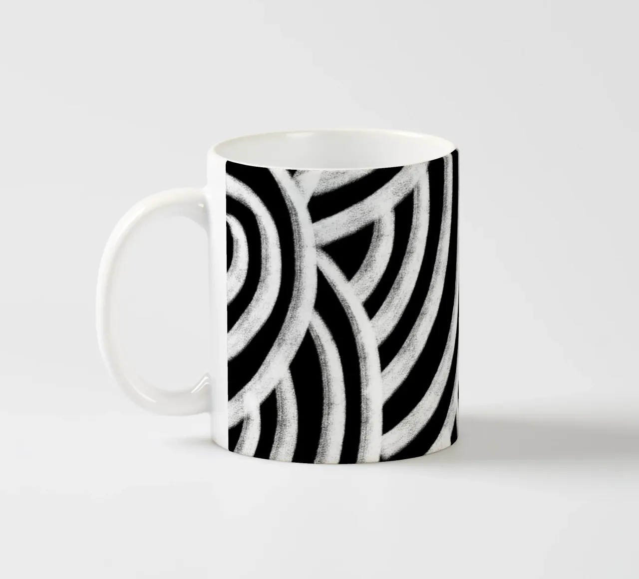 Line study II - black tazza in ceramica da BAINAI