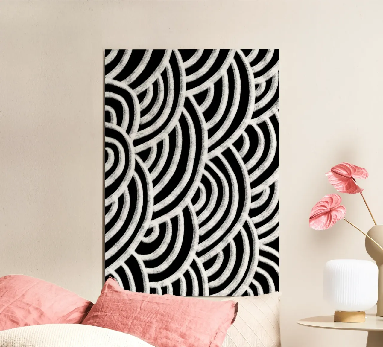 Line study II - black alluminio dibond da BAINAI