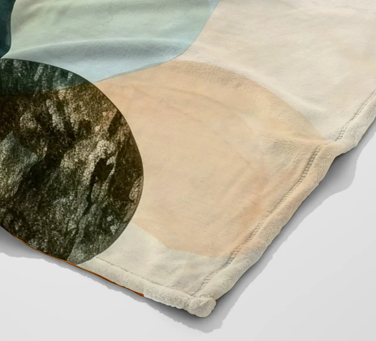 Minimal calm relaxation art fleece blanket by Justyna Jaszke JBJart