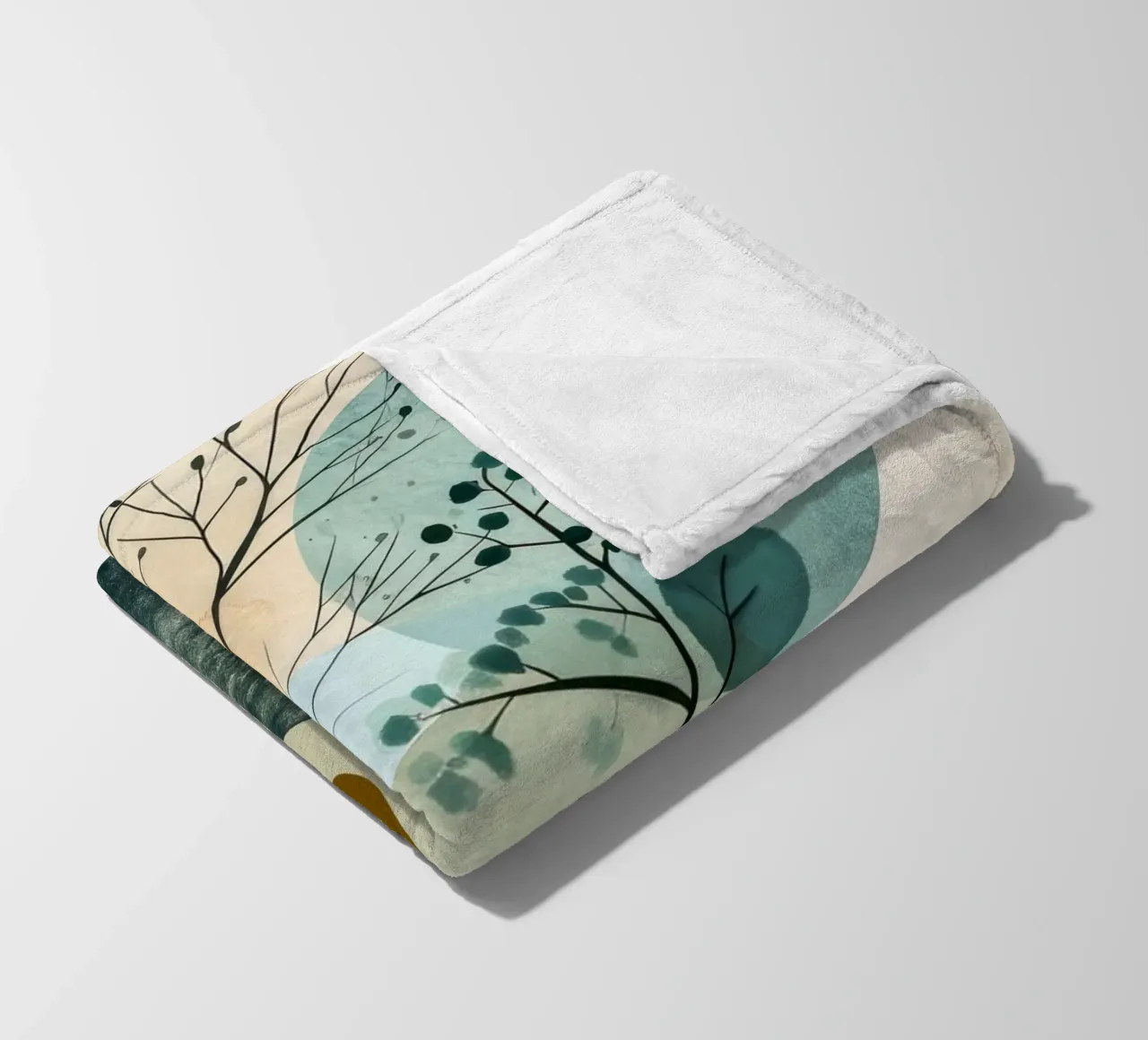 Minimal calm relaxation art fleece blanket by Justyna Jaszke JBJart