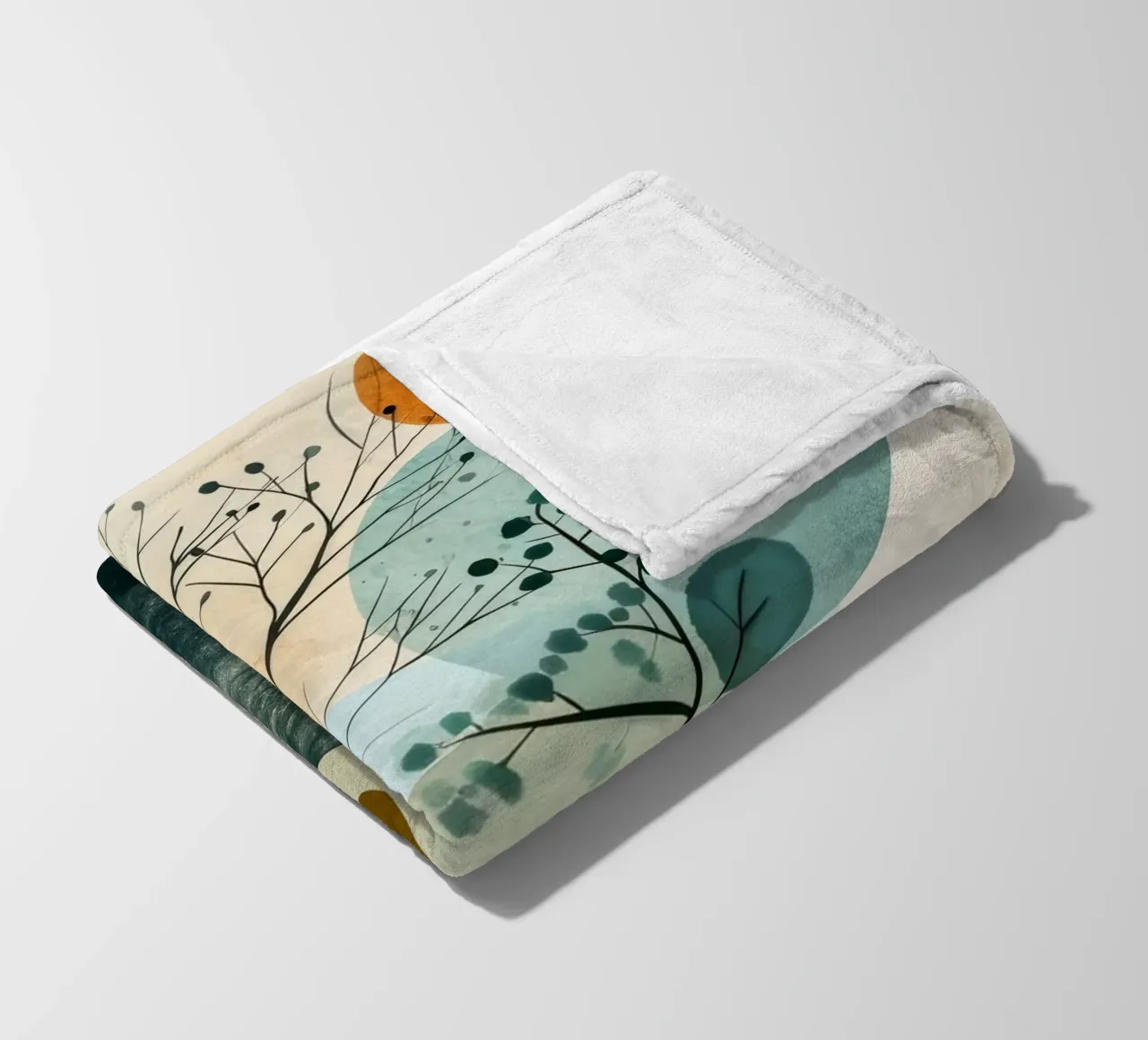 Minimal calm relaxation art fleece blanket by Justyna Jaszke JBJart