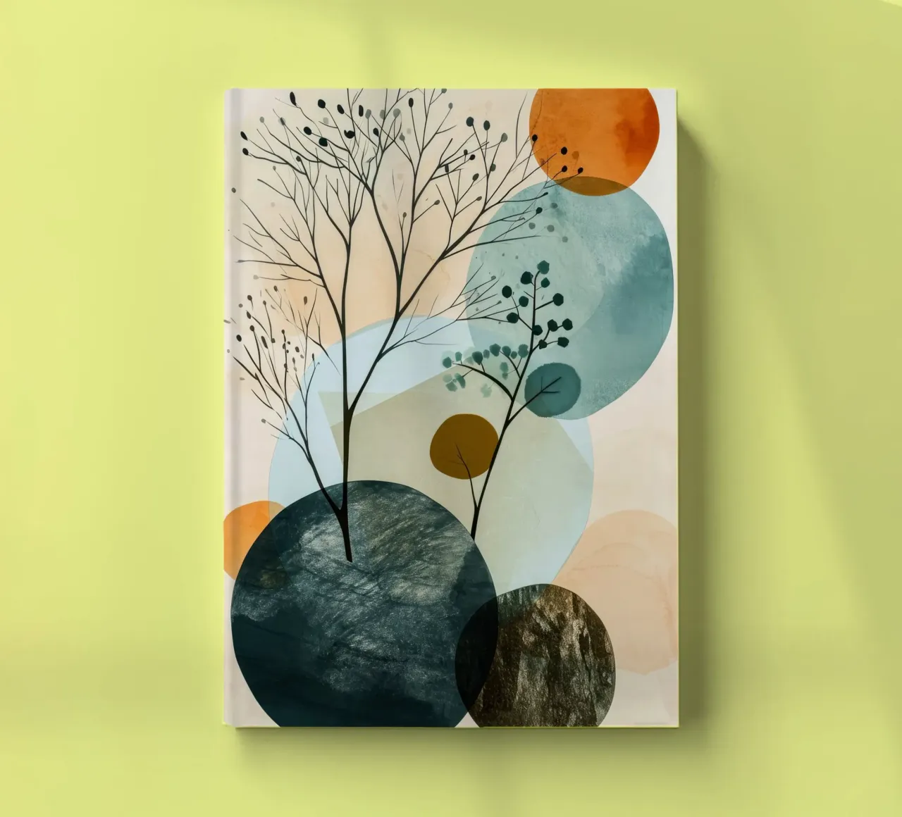 Minimal calm relaxation art notebook by Justyna Jaszke JBJart