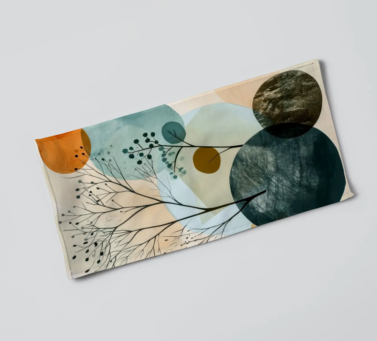 Minimal calm relaxation art towel by Justyna Jaszke JBJart