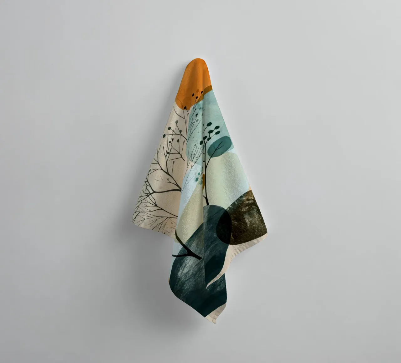 Minimal calm relaxation art towel by Justyna Jaszke JBJart