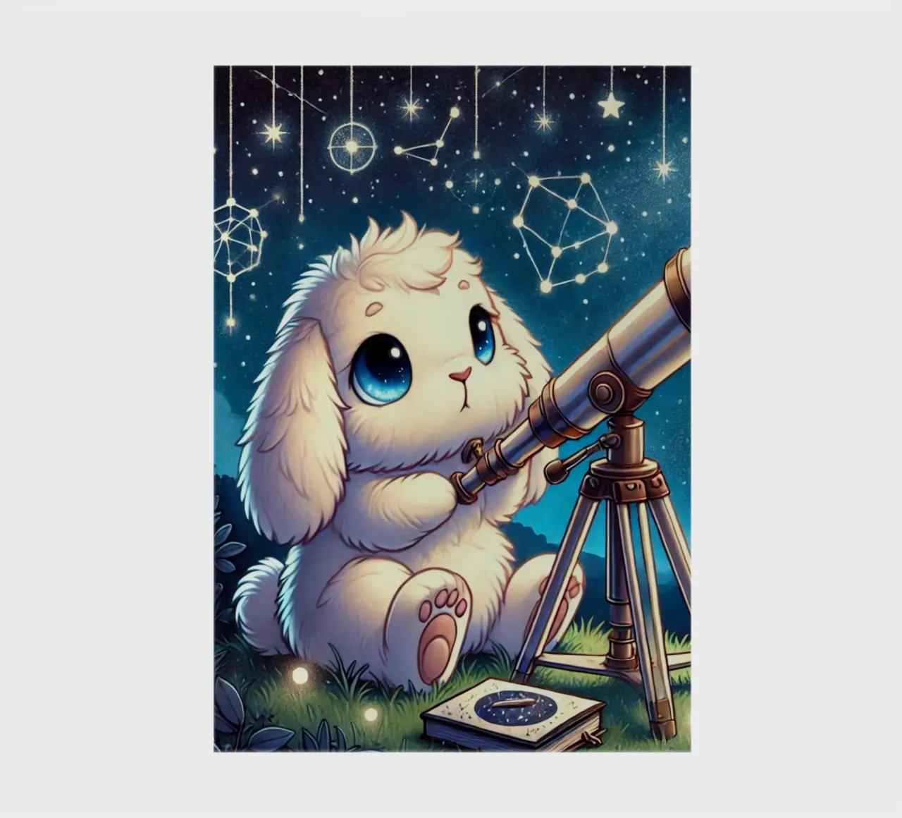 Starlit Bunny Dreamer notebook by FluffyToons